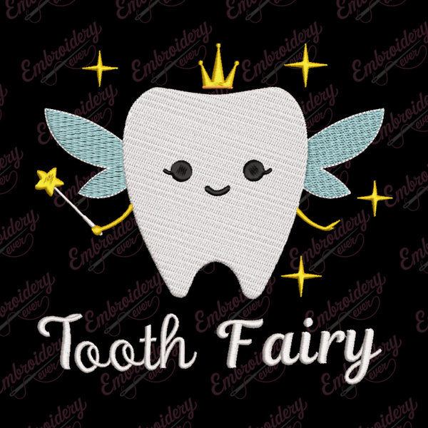 Funny Tooth Fairy Embroidery Design