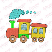 Toy Train Embroidery Design For Kids