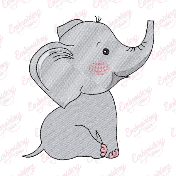 Elephant Embroidery Design