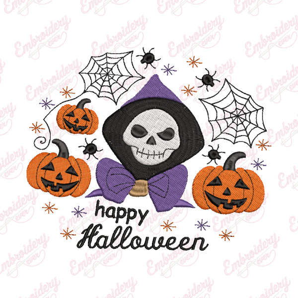 Happy Halloween Spooky Machine Embroidery Design