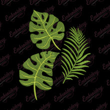 Tropical Leaves Embroidery Design
