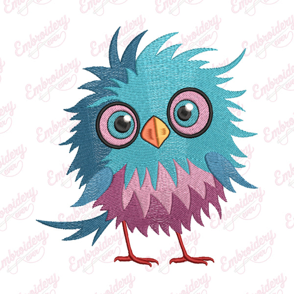 Unique Crazy Bird Embroidery Design