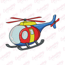 Colorful Helicopter Embroidery Design