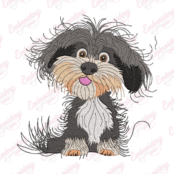 Shih Tzu Dog Embroidery Design
