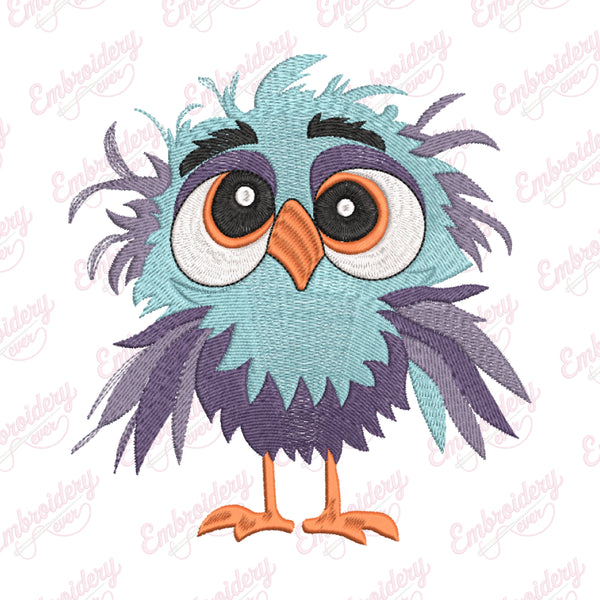 Modern Crazy Bird Embroidery Design