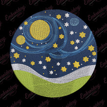 Starry Night Embroidery Design