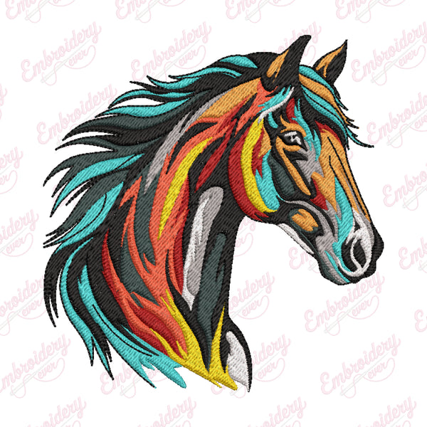 Horse Head Digital Embroidery Design