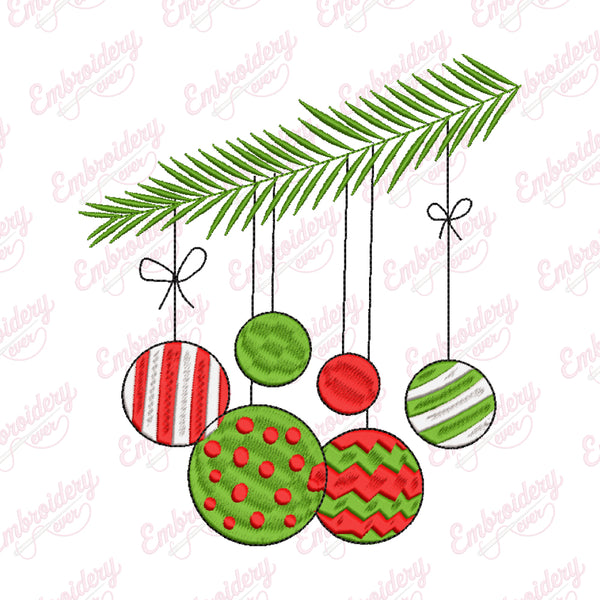 Christmas Decorations Embroidery Design
