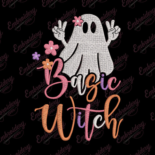 Bagic Witch Halloween Embroidery Design