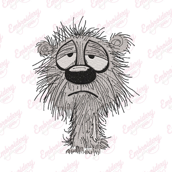 Funny Crazy Job Embroidery Design