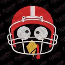 Thanksgiving Turkey Football Player Embroidery Design