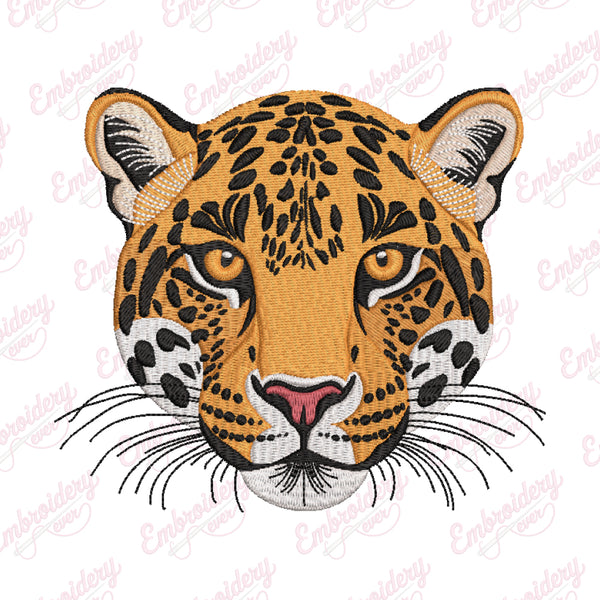 Leopard Head Embroidery Design