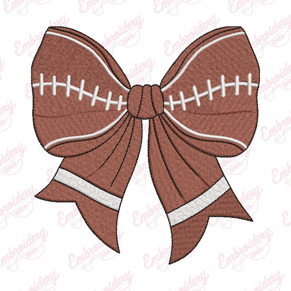 American Football Simple Bow Embroidery Design