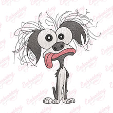 Crazy Dog Embroidery Design