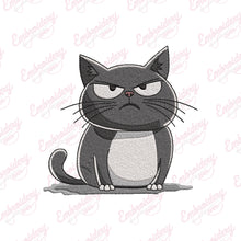 Cartoon Grumpy Cat Embroidery Design