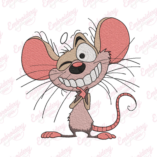 Funny Mouse Rat Embroidery Design