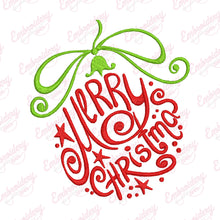 Merry Christmas Ball Embroidery Design