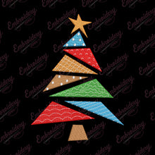 Patchwork Christmas Tree Embroidery Design