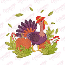 Thanksgiving Turkey Machine Embroidery Design