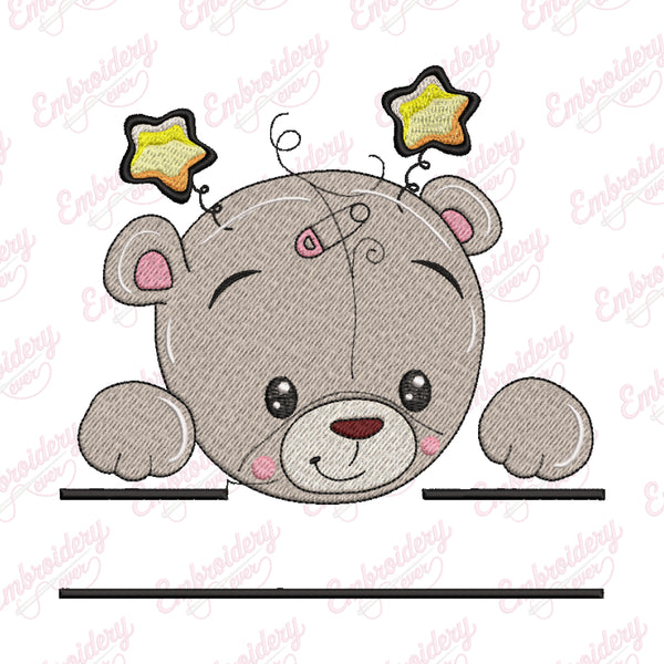 Teddy Bear Embroidery Design