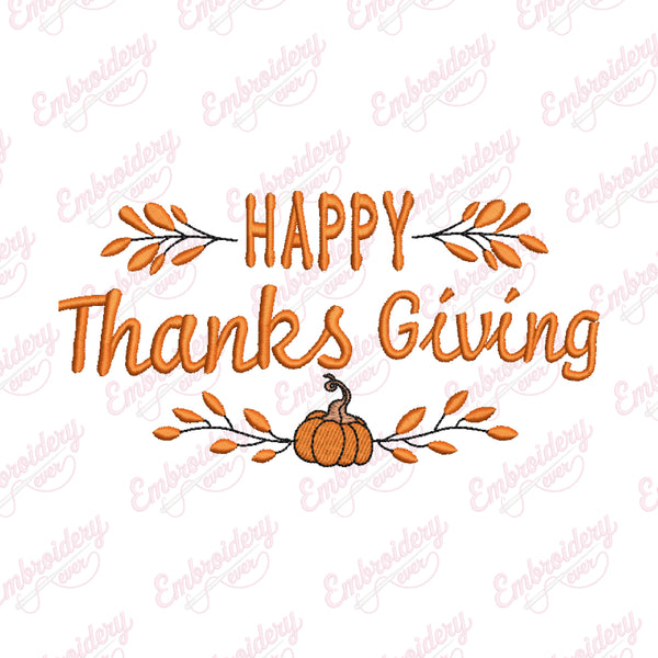 Cute Thanksgiving Quote Embroidery File