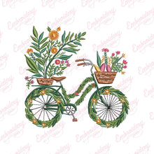 Blooming Bicycle Embroidery Design