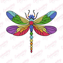 Colorful Dragonfly Embroidery Design