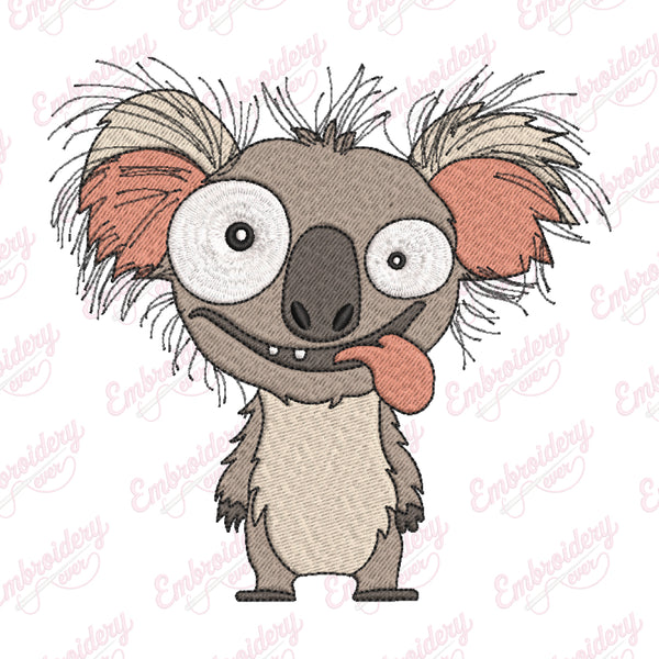 Funny Koala Embroidery Design