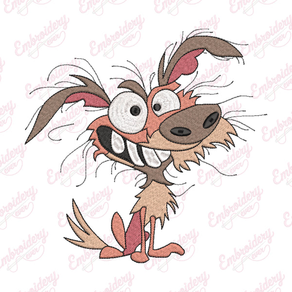 Whimsical Crazy Dog Machine Embroidery Design
