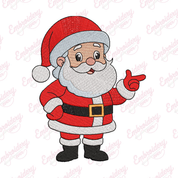 Happy Santa Claus Christmas Embroidery Design