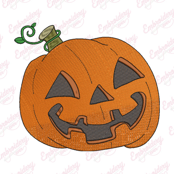 Halloween Pumpkin Machine Embroidery Design