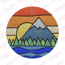 Mountain Landscape Embroidery Design