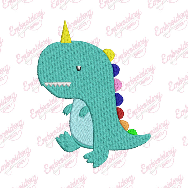 Cute Dinocorn Embroidery Design