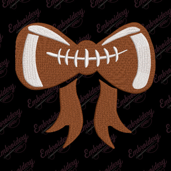 American Football Bow Embroidery Design
