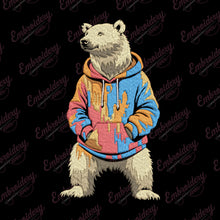 Funny Polar Bear Embroidery Design