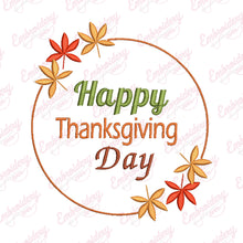 Thanksgiving Day Holiday Embroidery Pattern