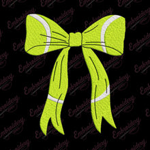 Bow Tennis Embroidery Design