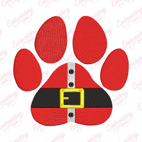 Santa Paws Christmas Embroidery Design