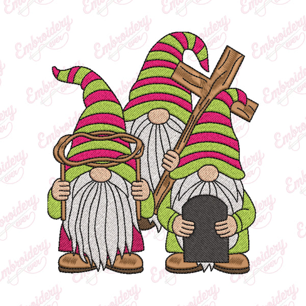 Easter Gnome Embroidery Design