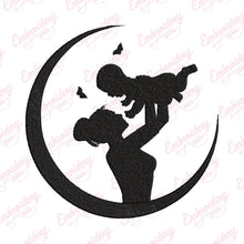 Mom and Child Embroidery Design