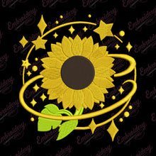 Applique Sunflower Machine Embroidery Design