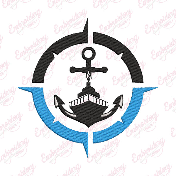 Cruise Ship Embroidery Design