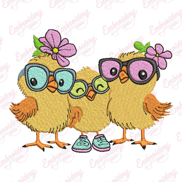 Chicken Squad Embroidery Design