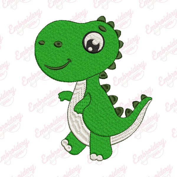 Funny Dinosaur Embroidery Design