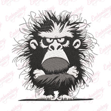 Grumpy Gorilla Embroidery Design