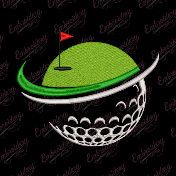Golf Machine Embroidery Design