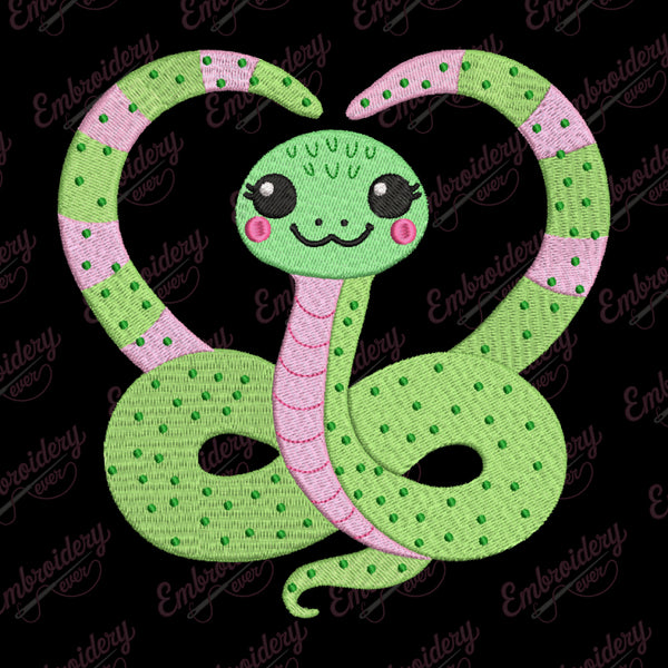 Beautiful Snake Embroidery Design