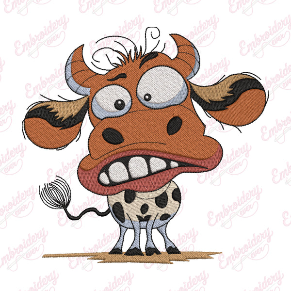 Stunning Cow Embroidery Design