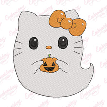 Hello Kitty Ghost Halloween Embroidery Design
