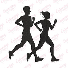 Man Woman Jogging Embroidery Design